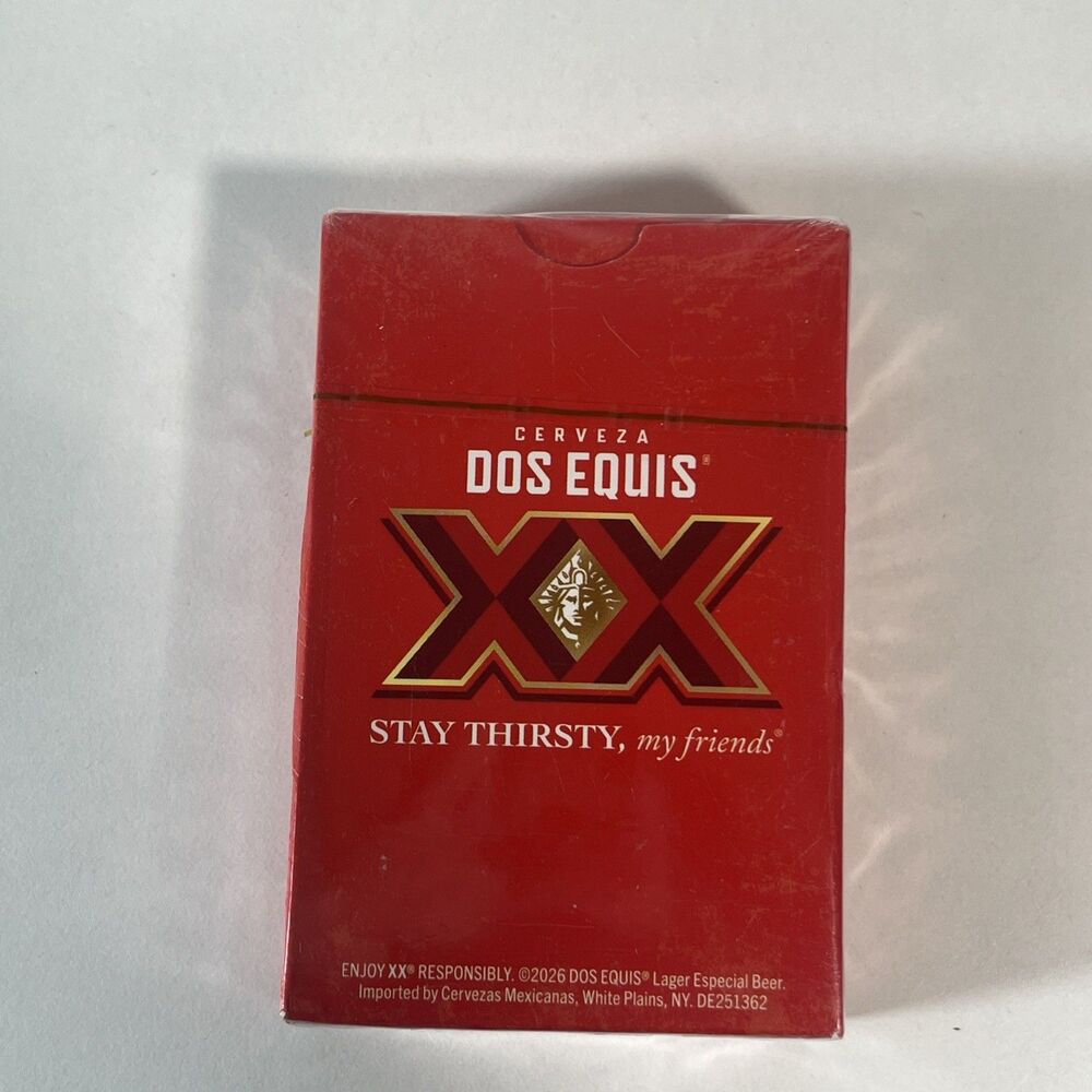 Dos Equis XX Beer Most Interesting Man Deck Of Playing Cards Red Sealed NEW
